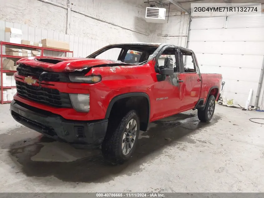 2024 Chevrolet Silverado 2500Hd 4Wd Standard Bed Custom VIN: 2GC4YME71R1132774 Lot: 40786665