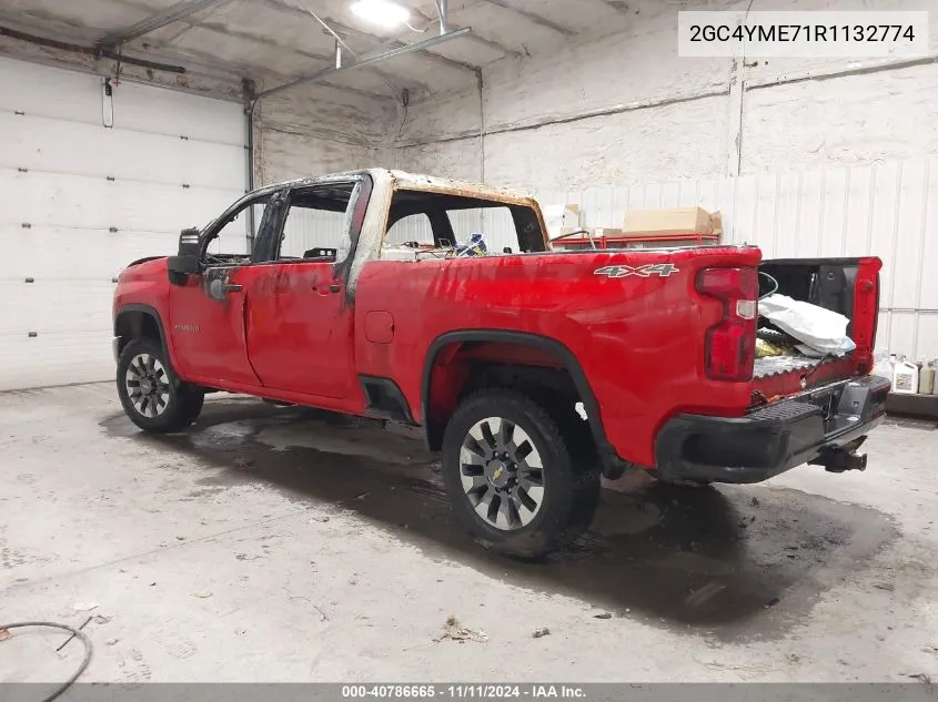 2024 Chevrolet Silverado 2500Hd 4Wd Standard Bed Custom VIN: 2GC4YME71R1132774 Lot: 40786665