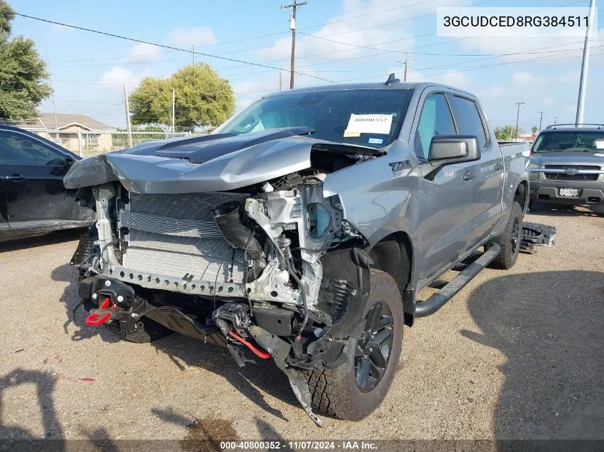 2024 Chevrolet Silverado 1500 4Wd Short Bed Custom Trail Boss VIN: 3GCUDCED8RG384511 Lot: 40800352