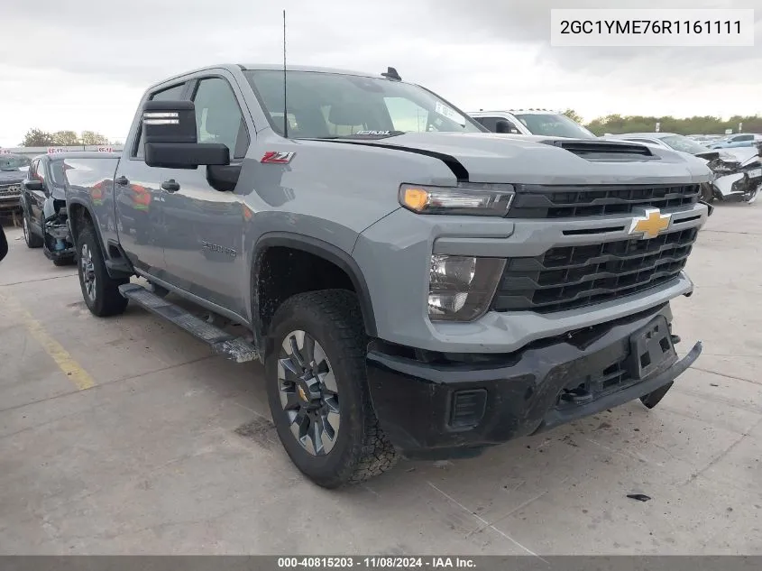 2024 Chevrolet Silverado 2500Hd 4Wd Standard Bed Custom VIN: 2GC1YME76R1161111 Lot: 40815203