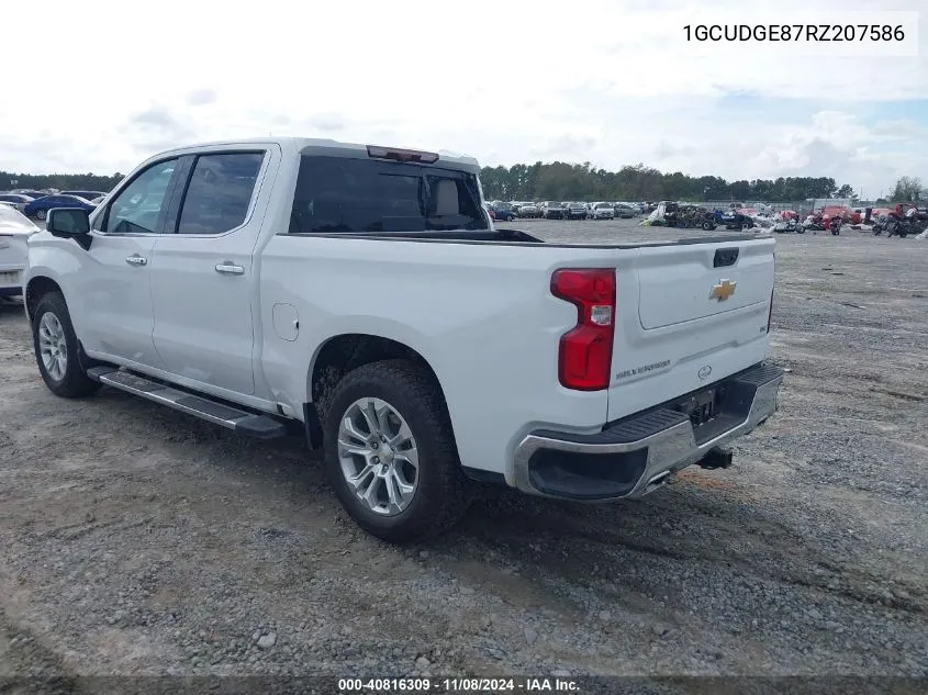 2024 Chevrolet Silverado 1500 4Wd Short Bed Ltz VIN: 1GCUDGE87RZ207586 Lot: 40816309