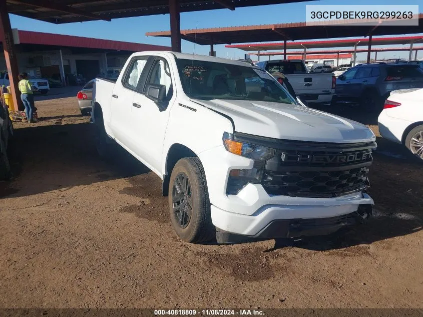 2024 Chevrolet Silverado 1500 4Wd Short Bed Custom VIN: 3GCPDBEK9RG299263 Lot: 40818809