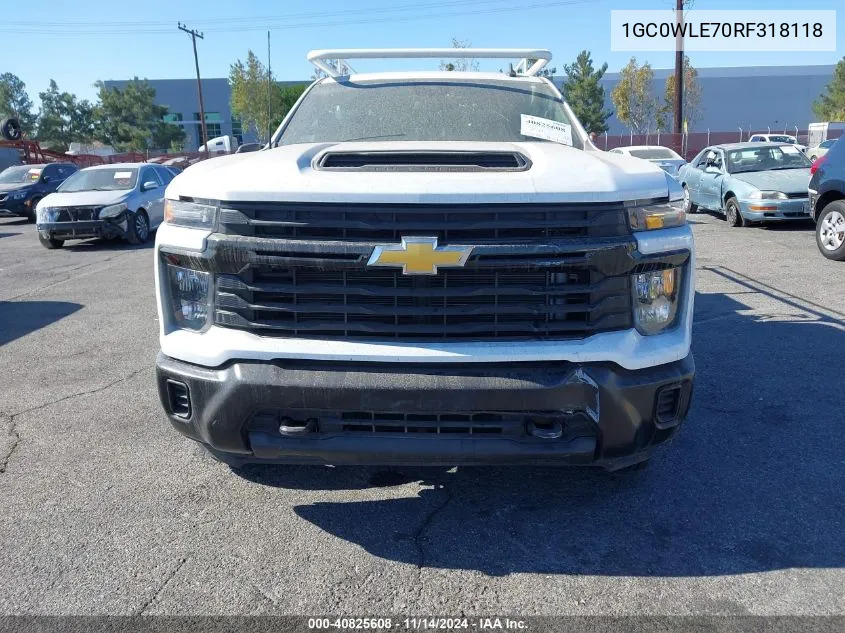 2024 Chevrolet Silverado 2500Hd 2Wd Long Bed Work Truck VIN: 1GC0WLE70RF318118 Lot: 40825608