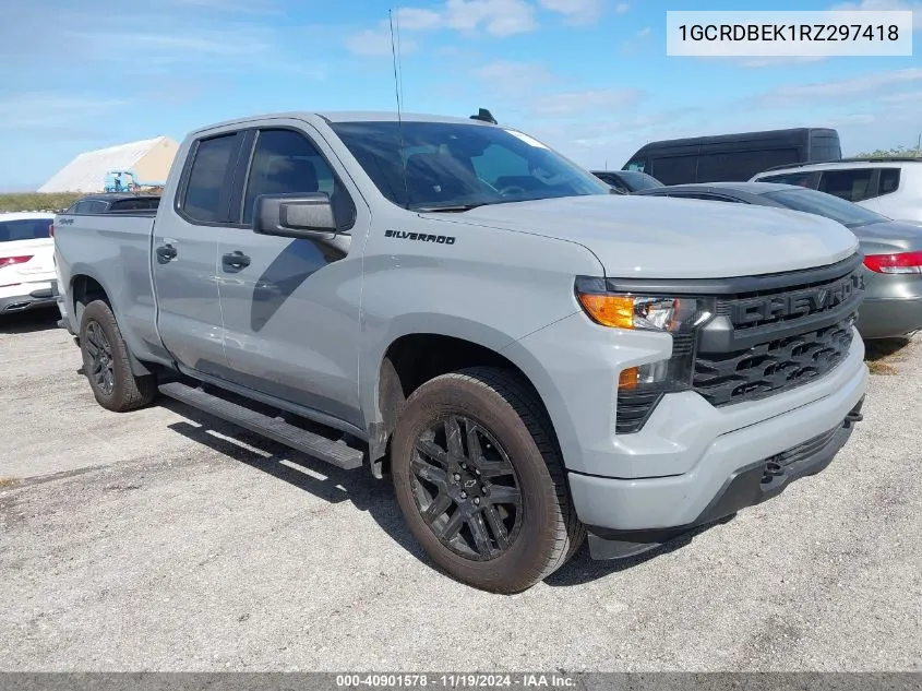 2024 Chevrolet Silverado 1500 4Wd Standard Bed Custom VIN: 1GCRDBEK1RZ297418 Lot: 40901578