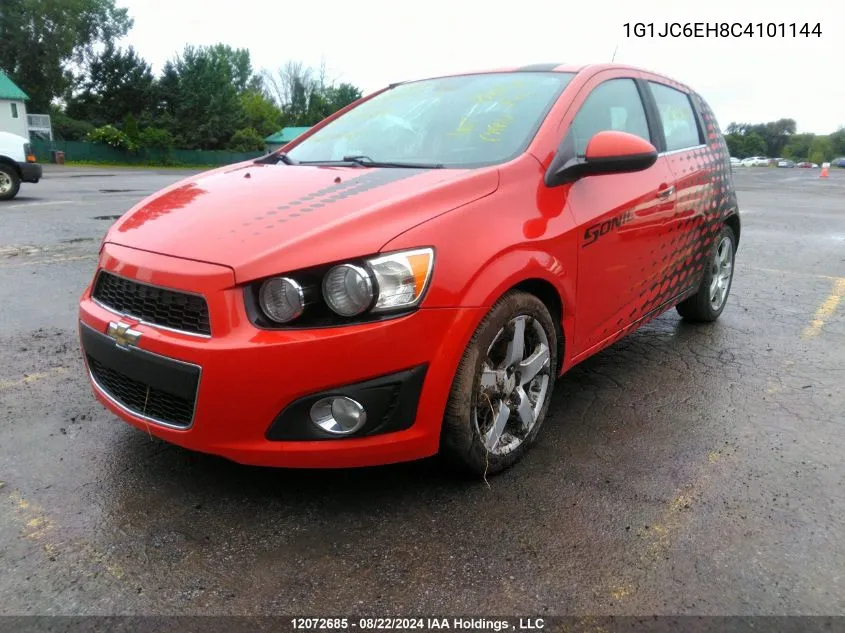 2012 Chevrolet Sonic Lt VIN: 1G1JC6EH8C4101144 Lot: 12072685