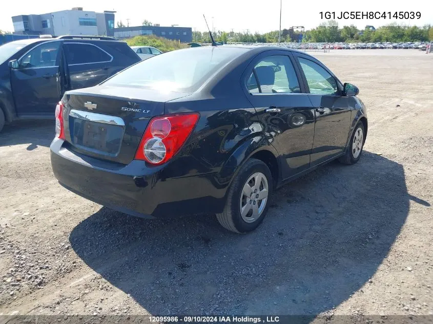 2012 Chevrolet Sonic Lt VIN: 1G1JC5EH8C4145039 Lot: 12095986