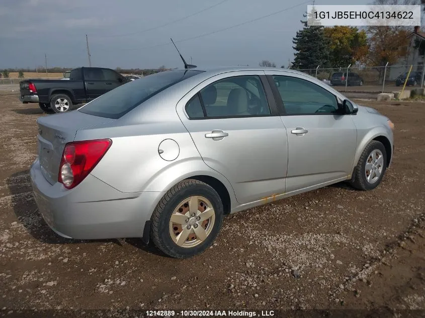 2012 Chevrolet Sonic Ls VIN: 1G1JB5EH0C4134622 Lot: 12142889