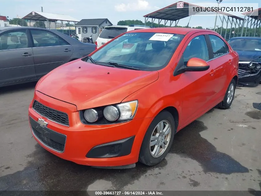 2012 Chevrolet Sonic 2Lt VIN: 1G1JC5SH7C4112781 Lot: 39663727