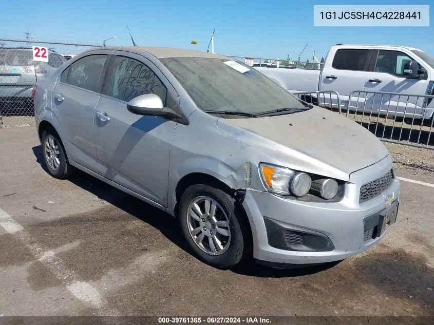 2012 Chevrolet Sonic 2Lt VIN: 1G1JC5SH4C4228441 Lot: 39761365