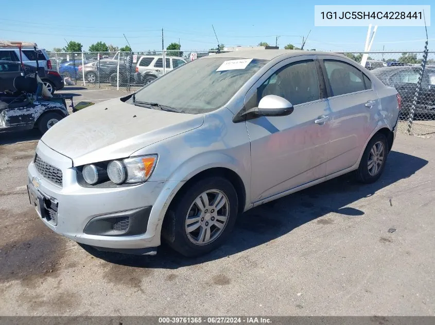 2012 Chevrolet Sonic 2Lt VIN: 1G1JC5SH4C4228441 Lot: 39761365