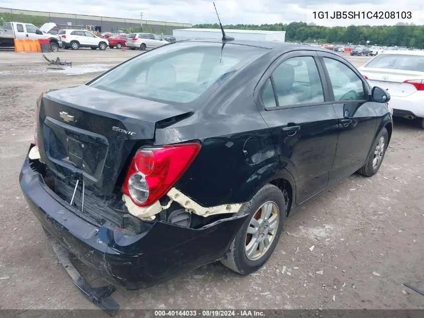 1G1JB5SH1C4208103 2012 Chevrolet Sonic 1Ls