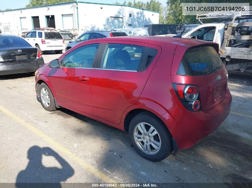 1G1JC6SB7C4194206 2012 Chevrolet Sonic 2Lt