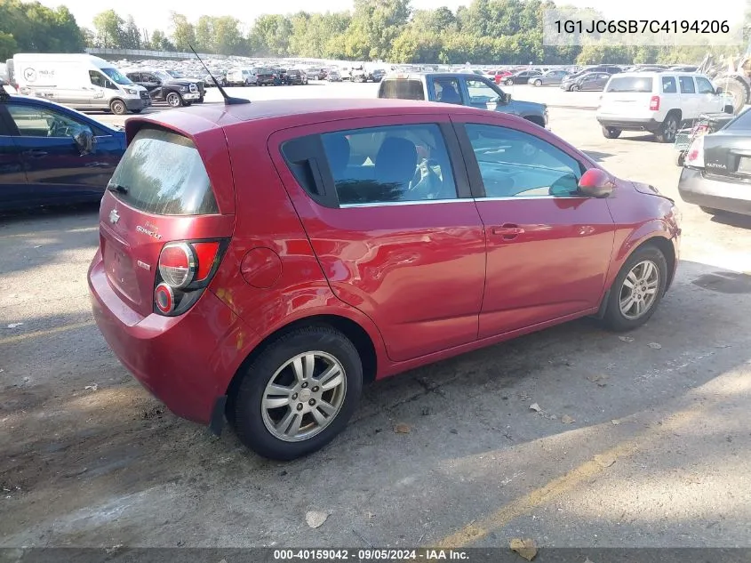 1G1JC6SB7C4194206 2012 Chevrolet Sonic 2Lt