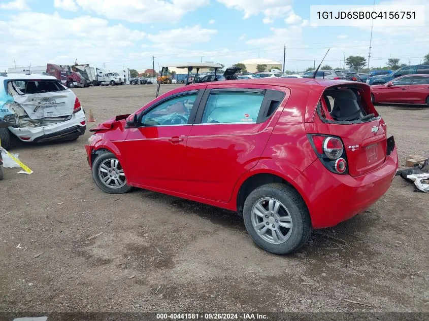 1G1JD6SB0C4156751 2012 Chevrolet Sonic 1Lt