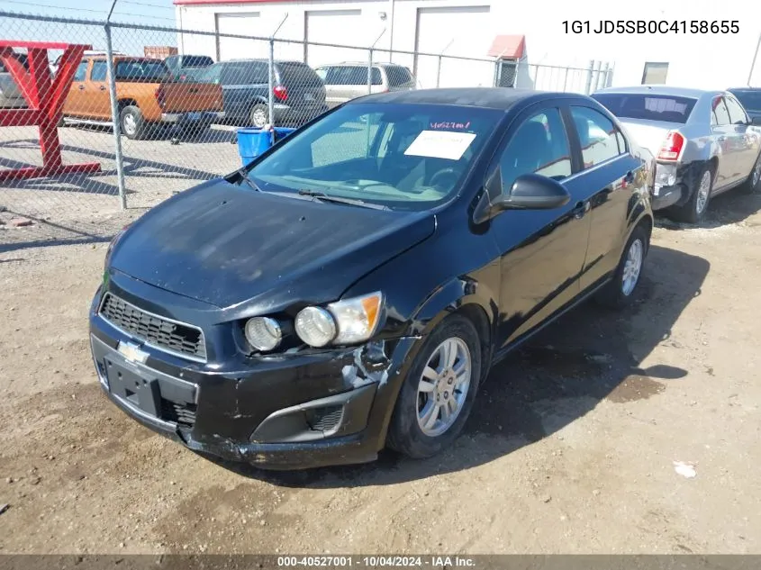 2012 Chevrolet Sonic 1Lt VIN: 1G1JD5SB0C4158655 Lot: 40527001