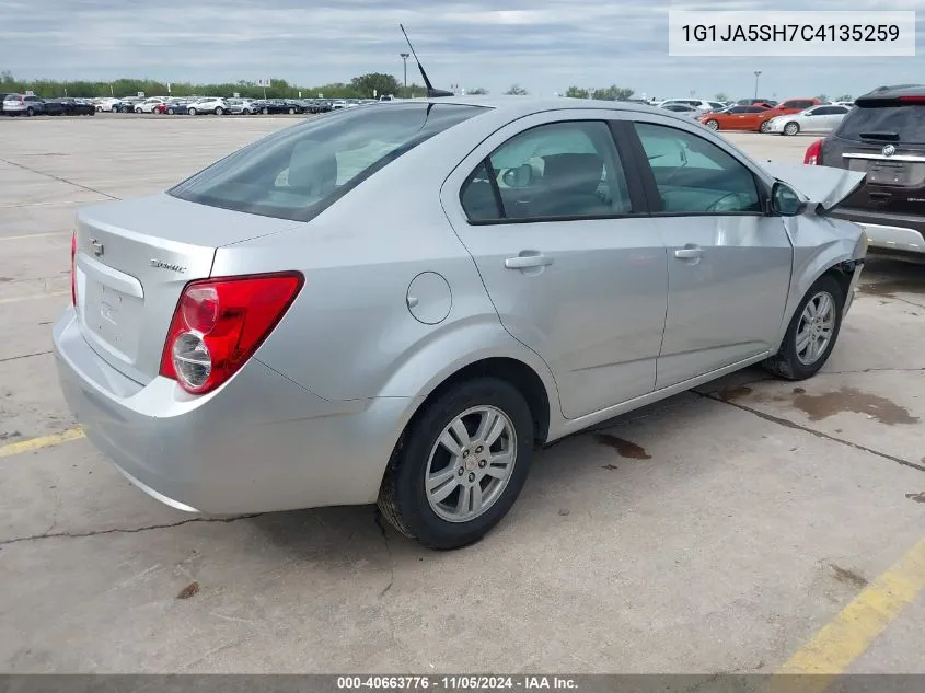 1G1JA5SH7C4135259 2012 Chevrolet Sonic 2Ls