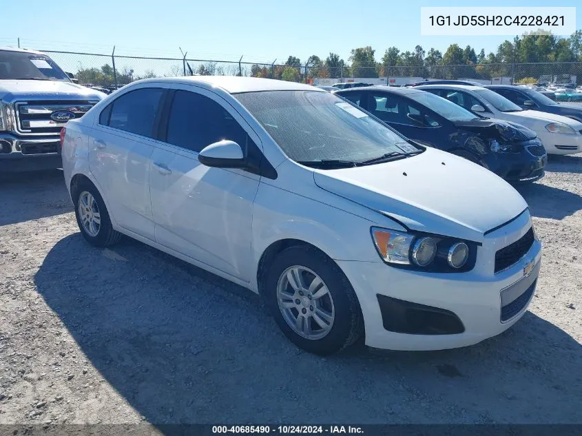 2012 Chevrolet Sonic 1Lt VIN: 1G1JD5SH2C4228421 Lot: 40685490