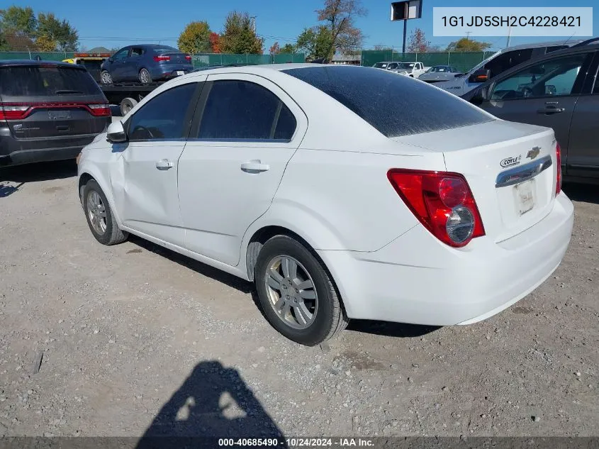 2012 Chevrolet Sonic 1Lt VIN: 1G1JD5SH2C4228421 Lot: 40685490