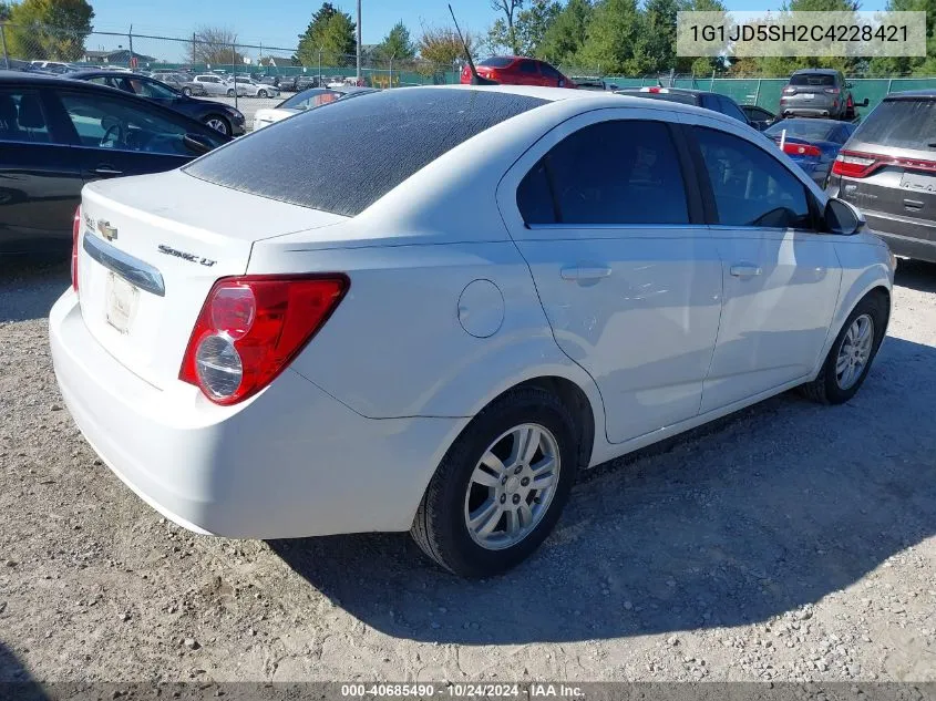 2012 Chevrolet Sonic 1Lt VIN: 1G1JD5SH2C4228421 Lot: 40685490