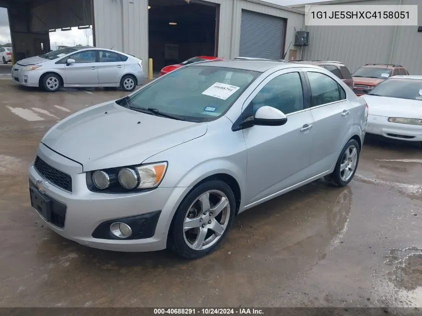 2012 Chevrolet Sonic 2Lz VIN: 1G1JE5SHXC4158051 Lot: 40688291