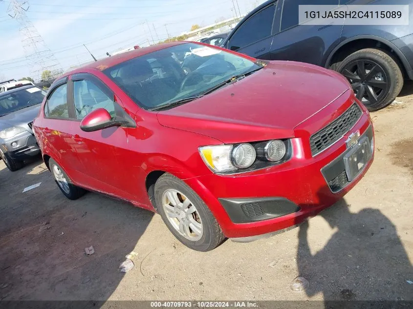 2012 Chevrolet Sonic 2Ls VIN: 1G1JA5SH2C4115089 Lot: 40709793