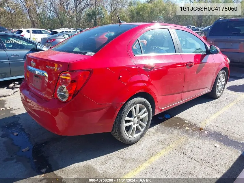 2012 Chevrolet Sonic 2Lt VIN: 1G1JC5SH0C4175060 Lot: 40759200