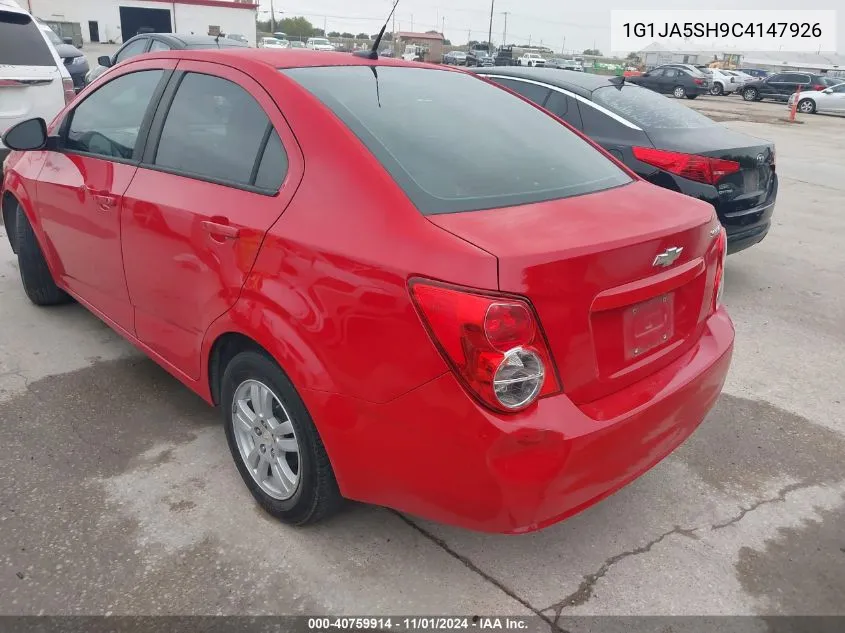 2012 Chevrolet Sonic 2Ls VIN: 1G1JA5SH9C4147926 Lot: 40759914