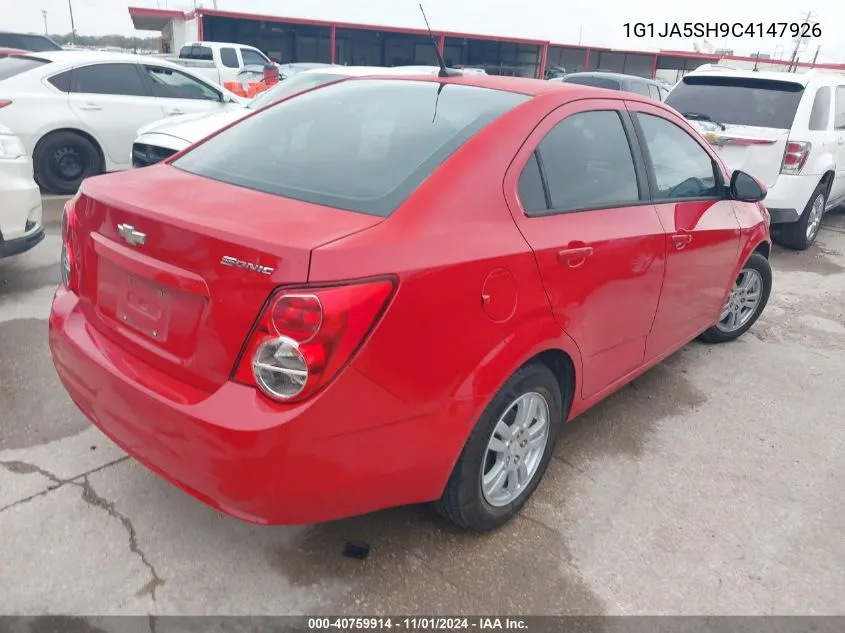 2012 Chevrolet Sonic 2Ls VIN: 1G1JA5SH9C4147926 Lot: 40759914