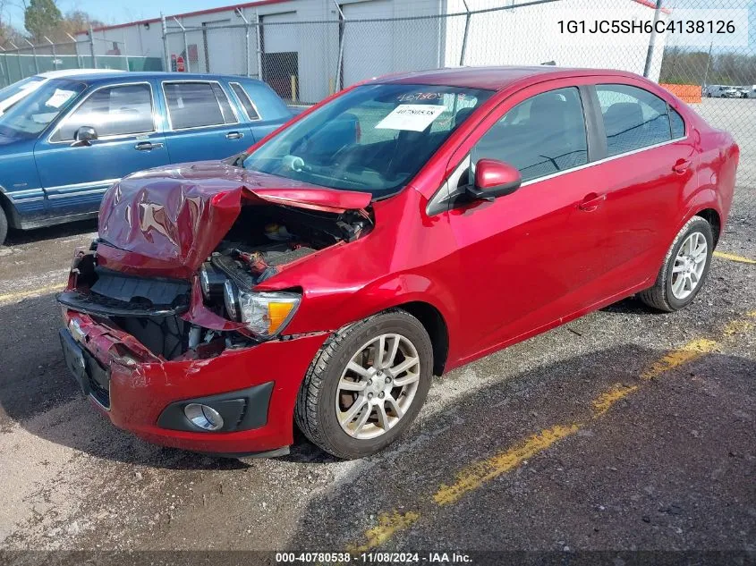 2012 Chevrolet Sonic 2Lt VIN: 1G1JC5SH6C4138126 Lot: 40780538