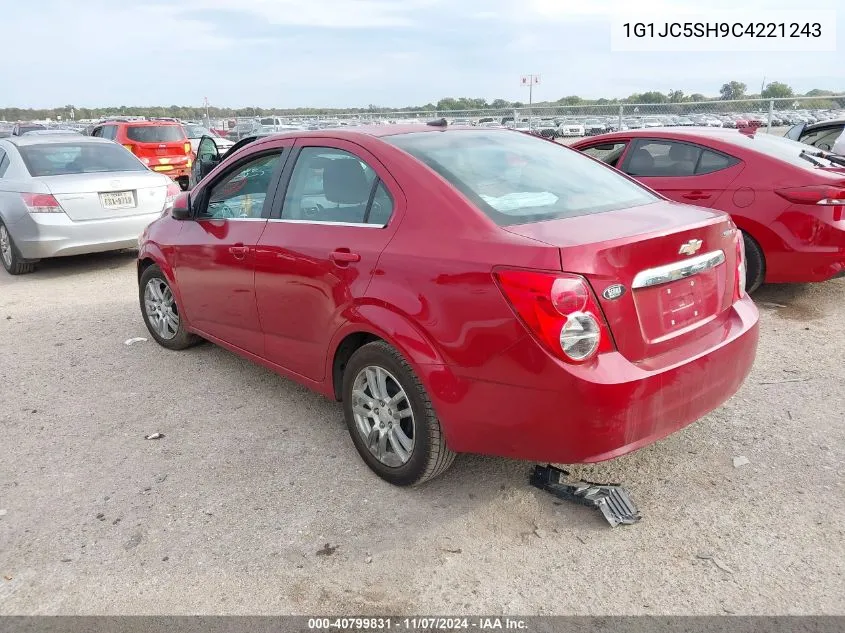 2012 Chevrolet Sonic 2Lt VIN: 1G1JC5SH9C4221243 Lot: 40799831