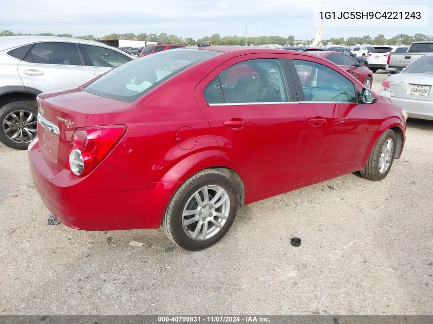 2012 Chevrolet Sonic 2Lt VIN: 1G1JC5SH9C4221243 Lot: 40799831