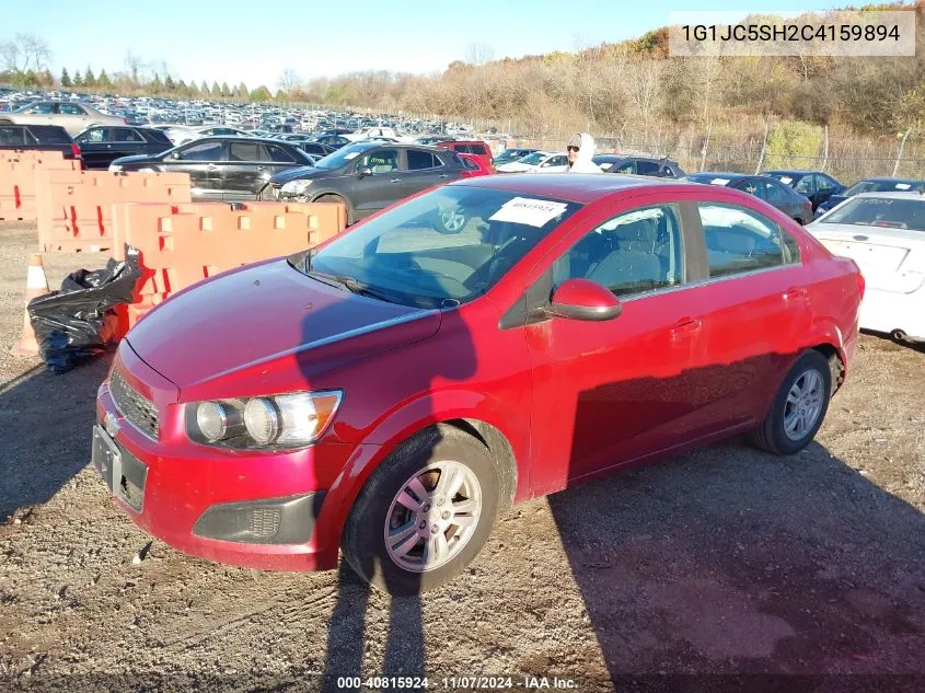 2012 Chevrolet Sonic 2Lt VIN: 1G1JC5SH2C4159894 Lot: 40815924