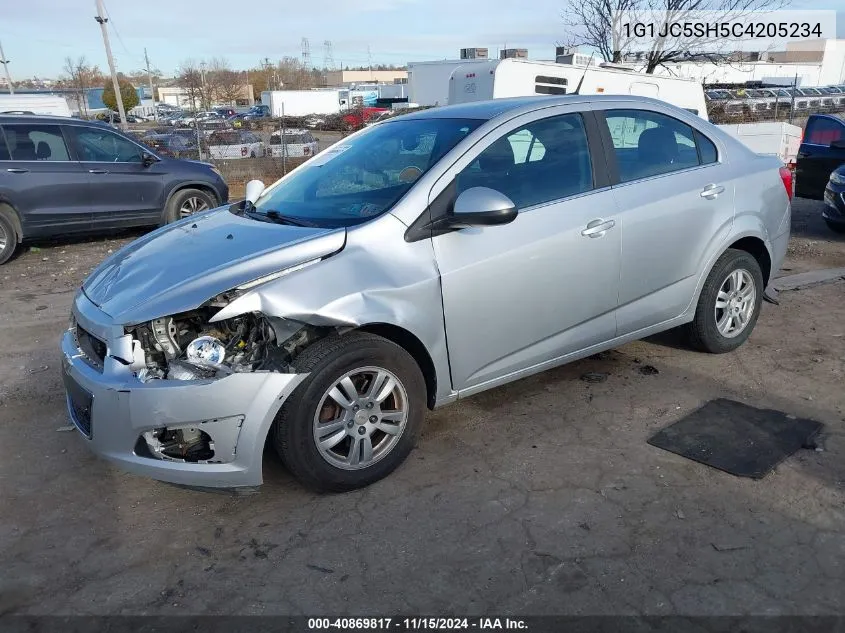 2012 Chevrolet Sonic 2Lt VIN: 1G1JC5SH5C4205234 Lot: 40869817