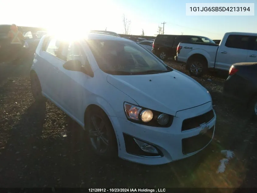 2013 Chevrolet Sonic VIN: 1G1JG6SB5D4213194 Lot: 12128912