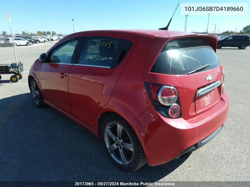 1G1JG6SB7D4189660 2013 Chevrolet Sonic Rs