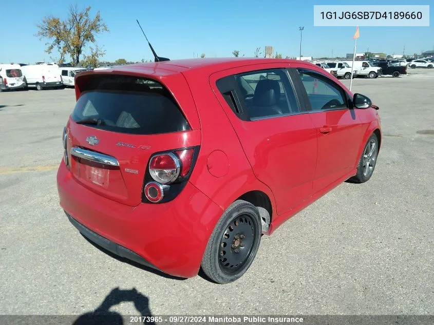 1G1JG6SB7D4189660 2013 Chevrolet Sonic Rs