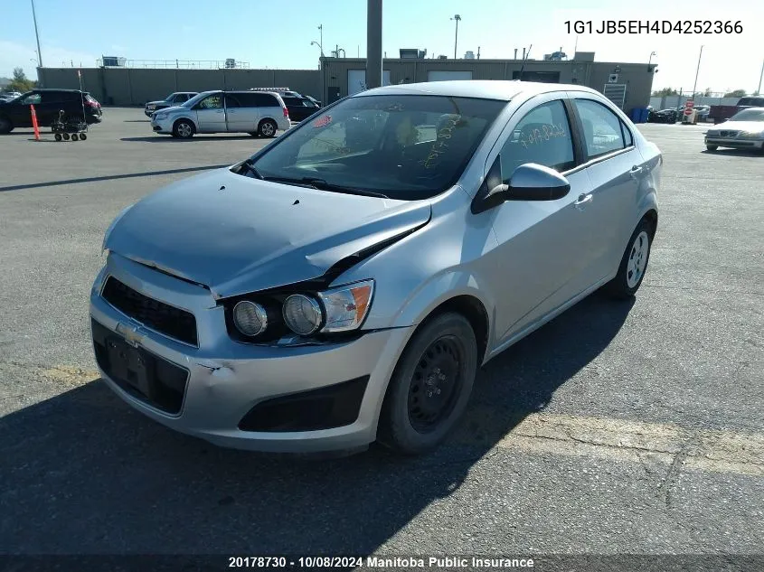 2013 Chevrolet Sonic Ls VIN: 1G1JB5EH4D4252366 Lot: 20178730