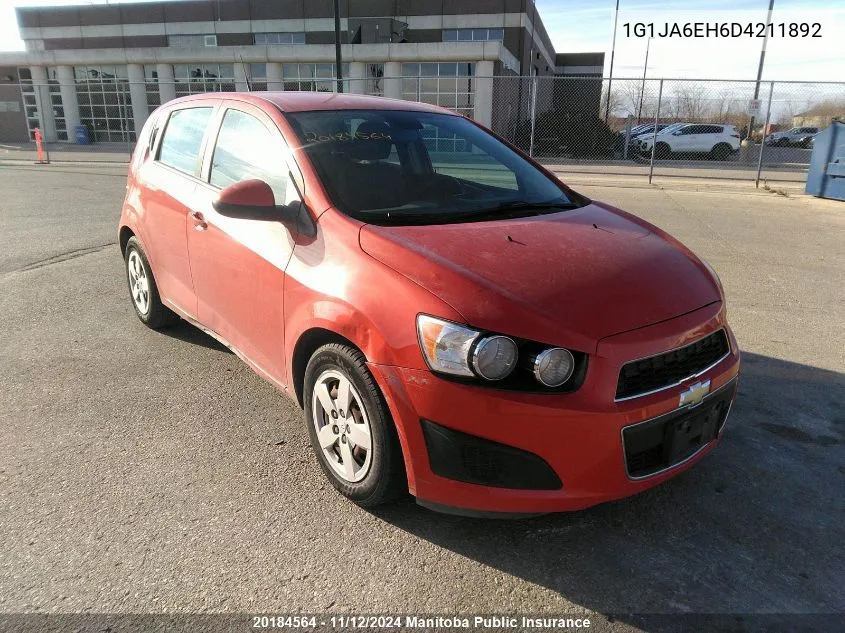 2013 Chevrolet Sonic Ls VIN: 1G1JA6EH6D4211892 Lot: 20184564