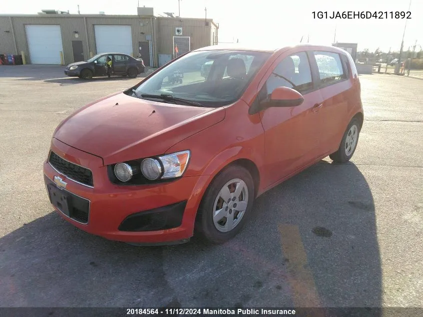 2013 Chevrolet Sonic Ls VIN: 1G1JA6EH6D4211892 Lot: 20184564