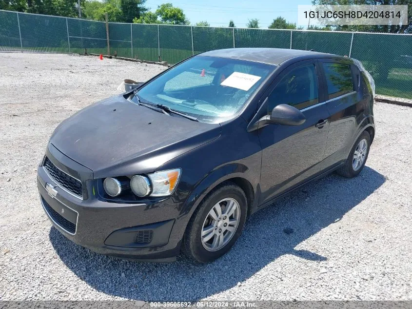 2013 Chevrolet Sonic Lt Auto VIN: 1G1JC6SH8D4204814 Lot: 39605692