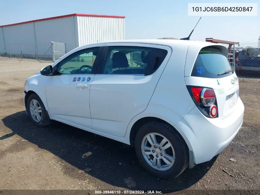 2013 Chevrolet Sonic Lt Auto VIN: 1G1JC6SB6D4250847 Lot: 39946110