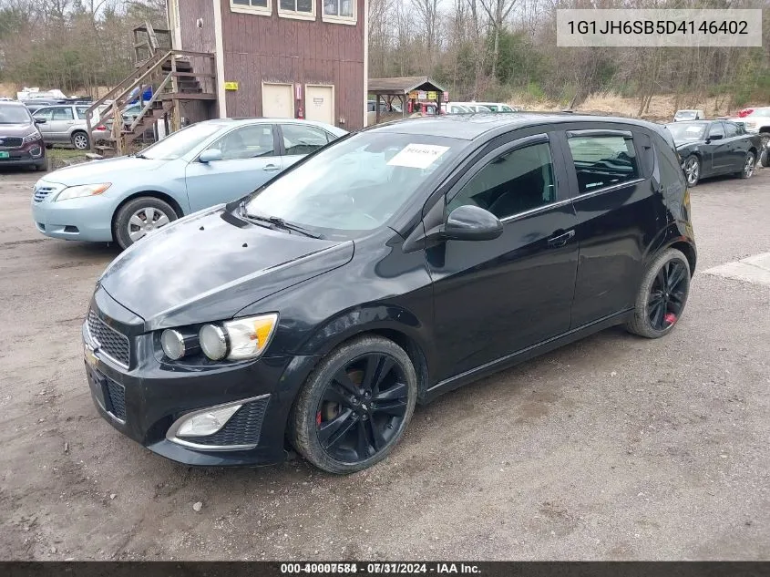 2013 Chevrolet Sonic Rs Manual VIN: 1G1JH6SB5D4146402 Lot: 40007584