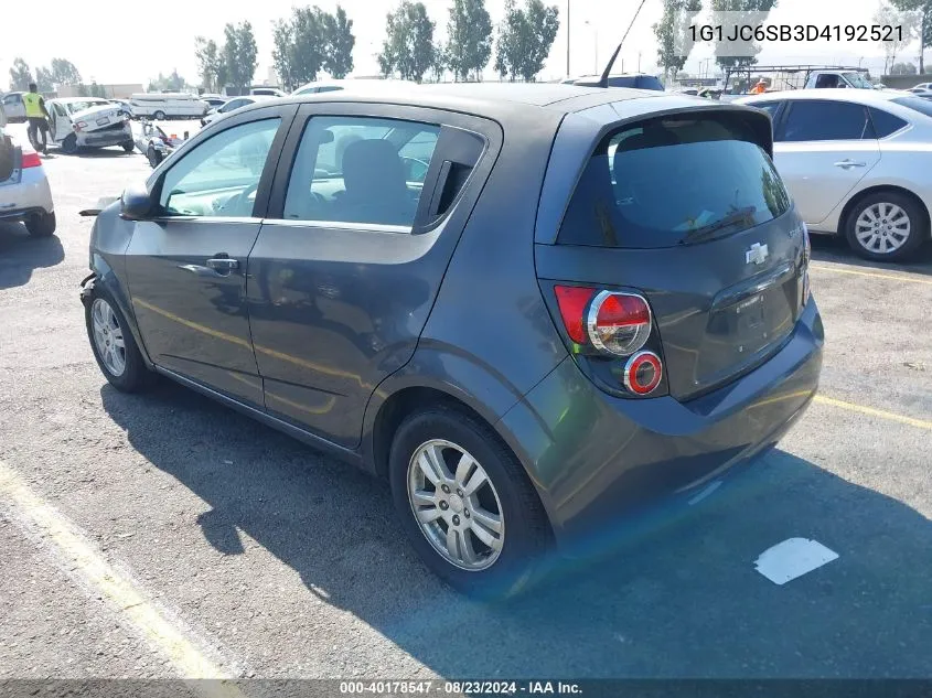 1G1JC6SB3D4192521 2013 Chevrolet Sonic Lt Auto