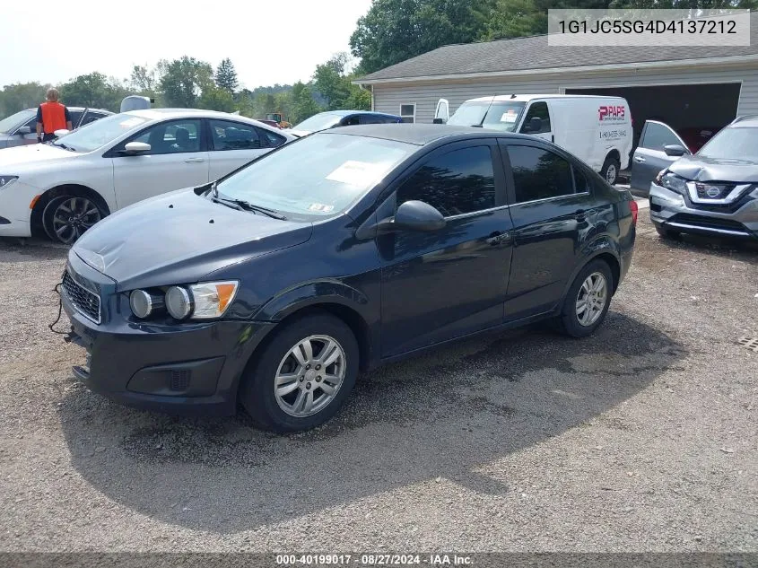 2013 Chevrolet Sonic Lt Auto VIN: 1G1JC5SG4D4137212 Lot: 40199017