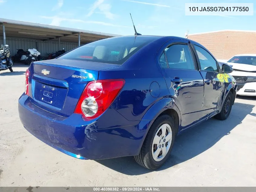 2013 Chevrolet Sonic Ls Auto VIN: 1G1JA5SG7D4177550 Lot: 40398382