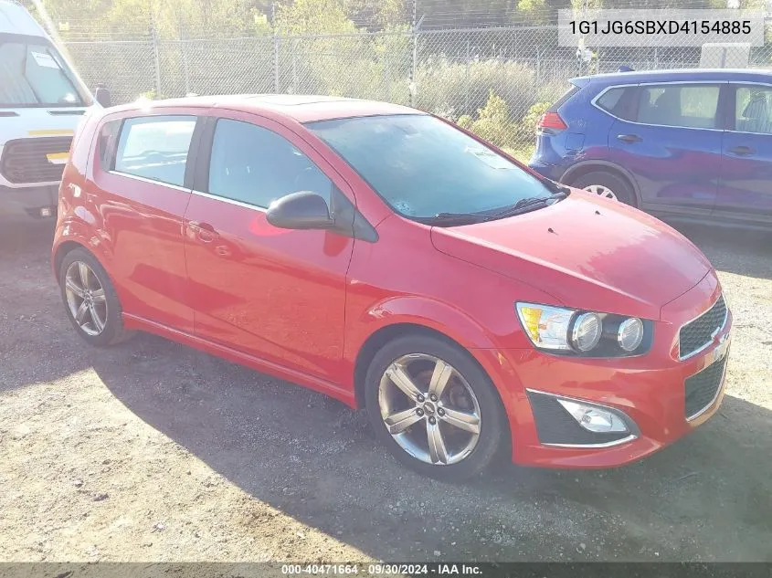 2013 Chevrolet Sonic Rs Auto VIN: 1G1JG6SBXD4154885 Lot: 40471664