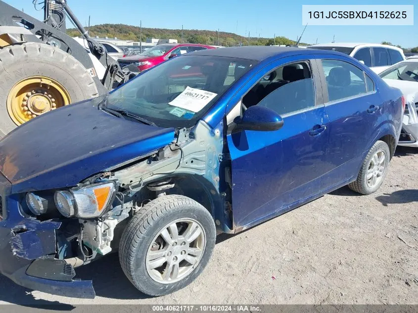 2013 Chevrolet Sonic Lt Auto VIN: 1G1JC5SBXD4152625 Lot: 40621717