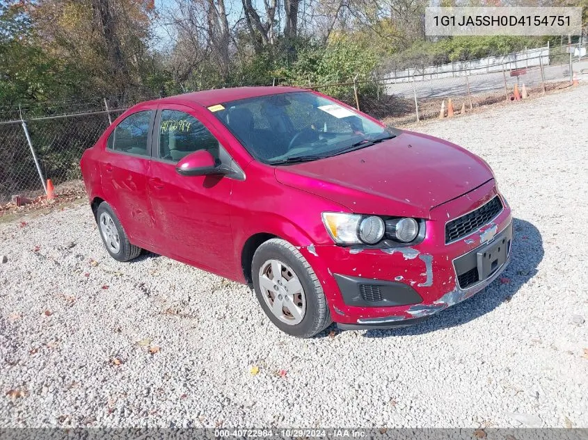 2013 Chevrolet Sonic Ls Auto VIN: 1G1JA5SH0D4154751 Lot: 40722984