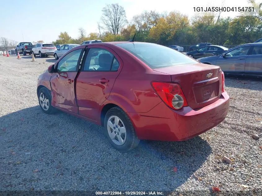 2013 Chevrolet Sonic Ls Auto VIN: 1G1JA5SH0D4154751 Lot: 40722984