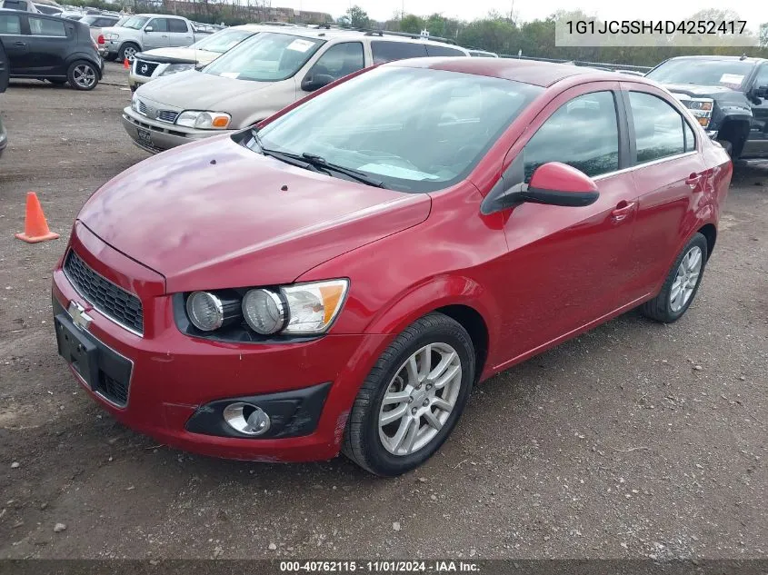 2013 Chevrolet Sonic Lt Auto VIN: 1G1JC5SH4D4252417 Lot: 40762115